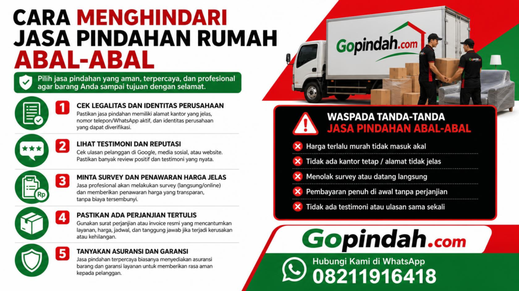 Cara Menghindari Jasa Pindahan Rumah Abal-Abal W.A 08211916418